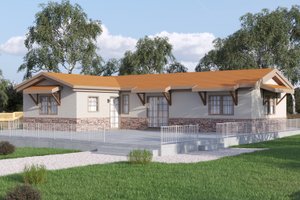 Mediterranean Exterior - Front Elevation Plan #1106-110