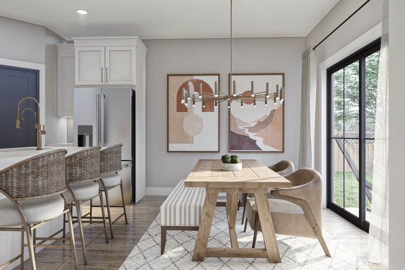 House Blueprint - Interior - Dining Room 1 for Modern House Plan #455-654 - 3 bed, 2.5 bath