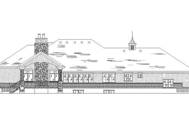Dream House Plan - Exterior - Rear Elevation for Traditional House Plan #5-273 - 5 bed, 3.5 bath