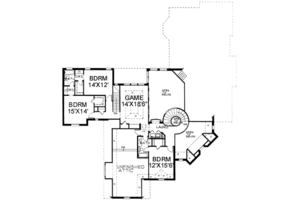 Floor Plan - Upper Floor for European House Plan #141-138 - 5 bed, 4.5 bath