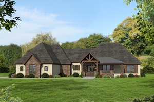 Country Exterior - Front Elevation Plan #932-289