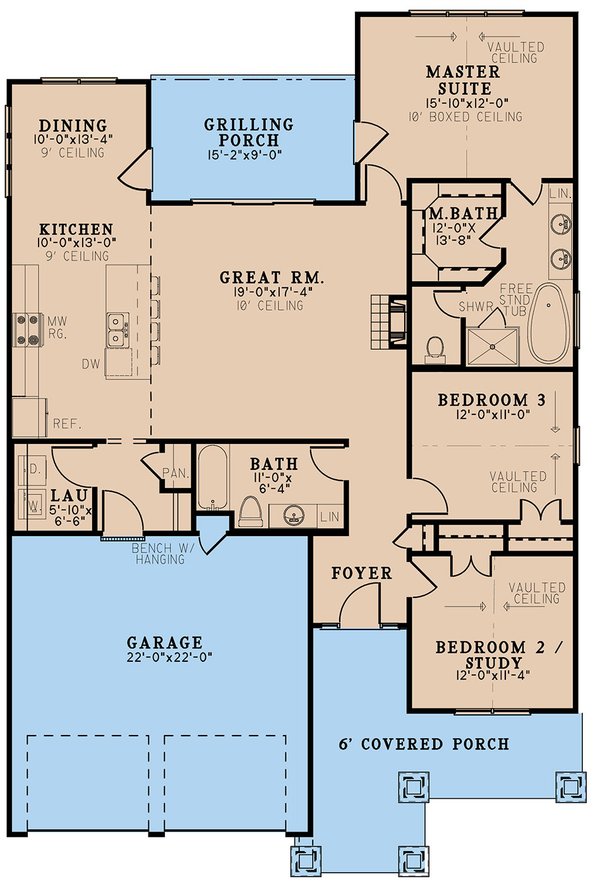 Cottage Floor Plan - Main Floor Plan #923-253