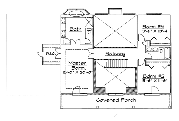 Southern Floor Plan - Upper Floor Plan #31-131