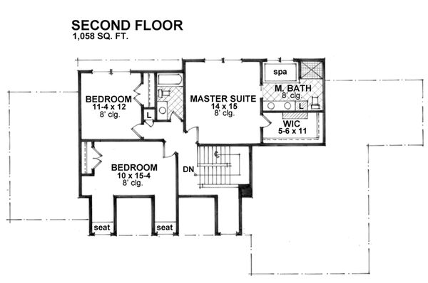 Farmhouse Floor Plan - Lower Floor Plan #51-559