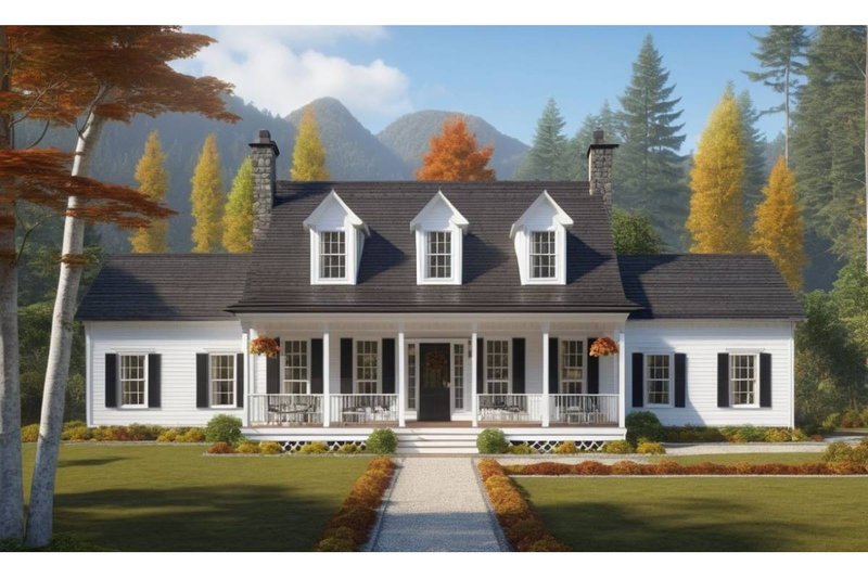 Home Plan - Farmhouse Exterior - Front Elevation Plan #3-308