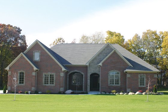 Exterior - Front Elevation 3 for European House Plan #20-1822 - 3 bed, 3 bath