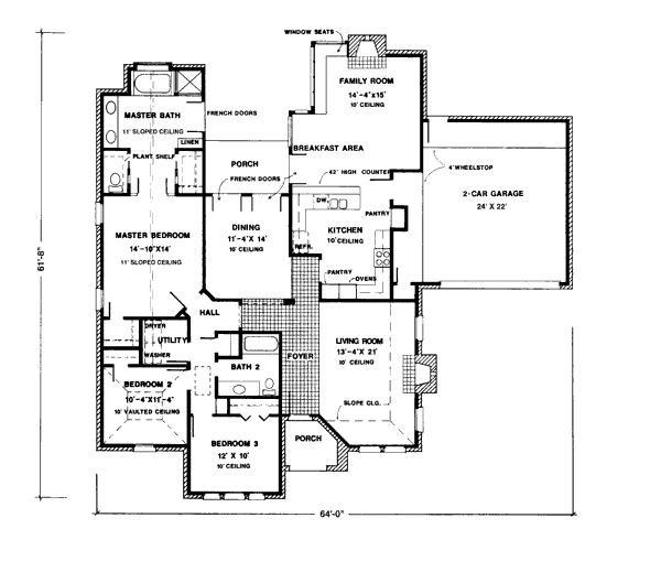 Dream House Plan - European Floor Plan - Main Floor Plan #410-279