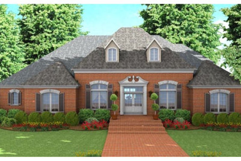 House Design - Southern Exterior - Front Elevation Plan #406-137