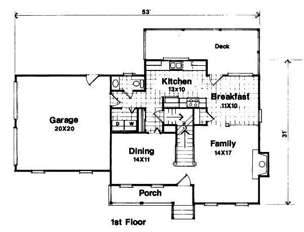 Country Floor Plan - Main Floor Plan #41-125