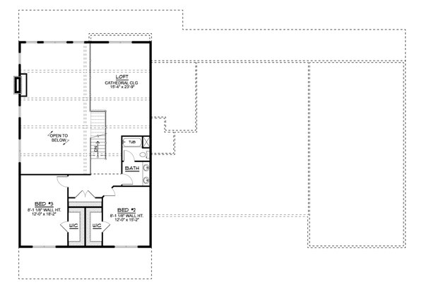 House Design - Country Floor Plan - Upper Floor Plan #1064-243