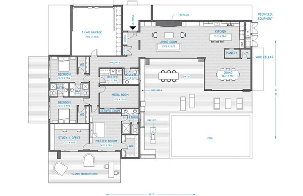 Modern Floor Plan - Main Floor Plan #473-4