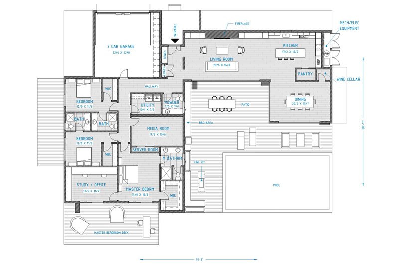 Modern Style House Plan - 3 Beds 3.5 Baths 3000 Sq/Ft Plan #473-4 ...