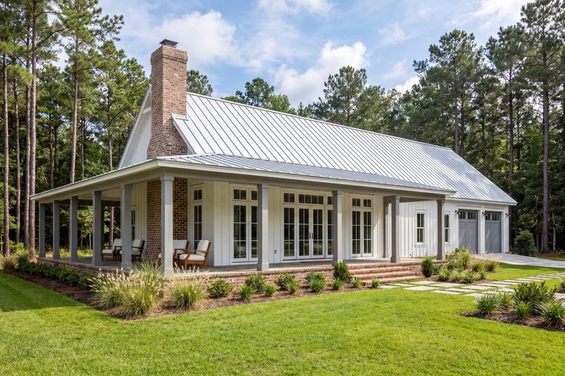 House Blueprint - Exterior - Front Elevation 8 for Barndominium House Plan #430-434 - 4 bed, 2.5 bath