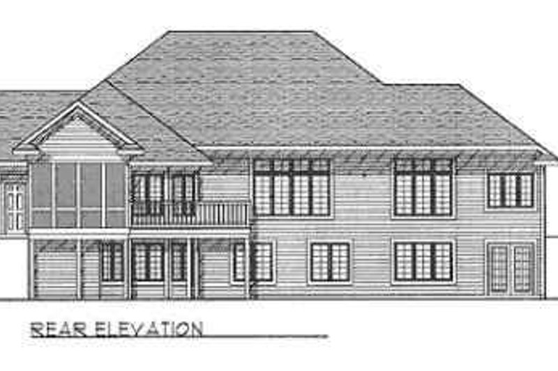 Dream House Plan - Exterior - Rear Elevation for Traditional House Plan #70-342 - 2 bed, 2 bath