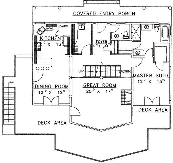 Architectural House Design - Modern Floor Plan - Main Floor Plan #117-458