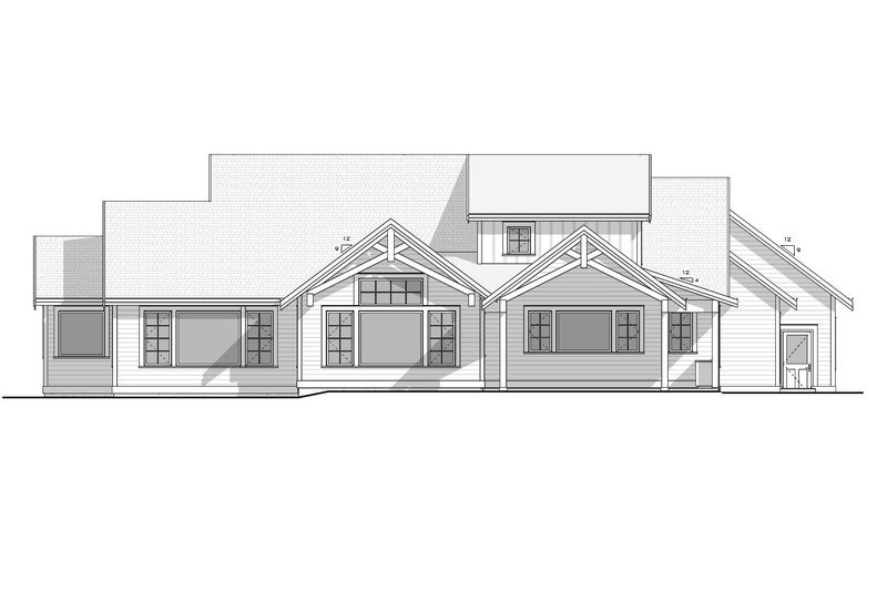 House Design - Exterior - Rear Elevation for Farmhouse House Plan #1086-24 - 4 bed, 3.5 bath