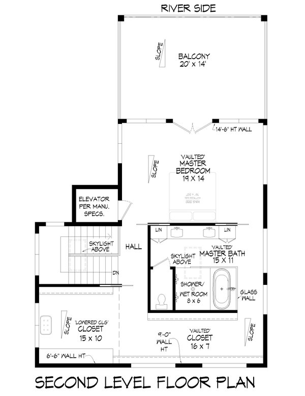 House Design - Floor Plan - Upper Floor for Contemporary House Plan #932-992 - 3 bed, 2 bath