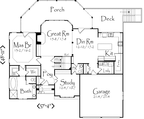 Traditional Floor Plan - Main Floor Plan #71-112