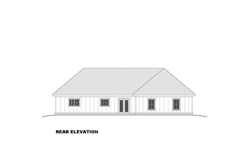 House Blueprint - Exterior - Rear Elevation for Farmhouse House Plan #1117-28 - 3 bed, 3.5 bath