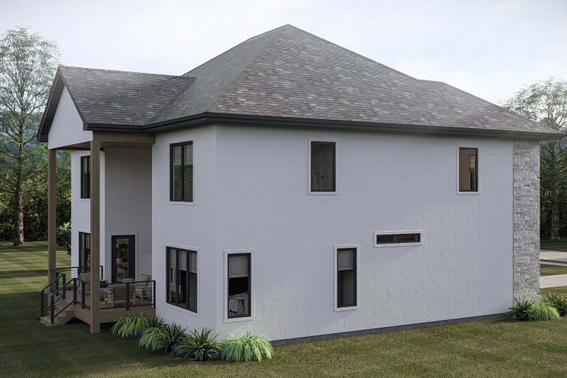 Architectural House Design - Exterior - Other Elevation 1 for Mediterranean House Plan #455-790 - 4 bed, 3.5 bath