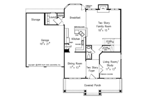 Floor Plan - Main Floor for Colonial House Plan #927-783 - 4 bed, 2.5 bath