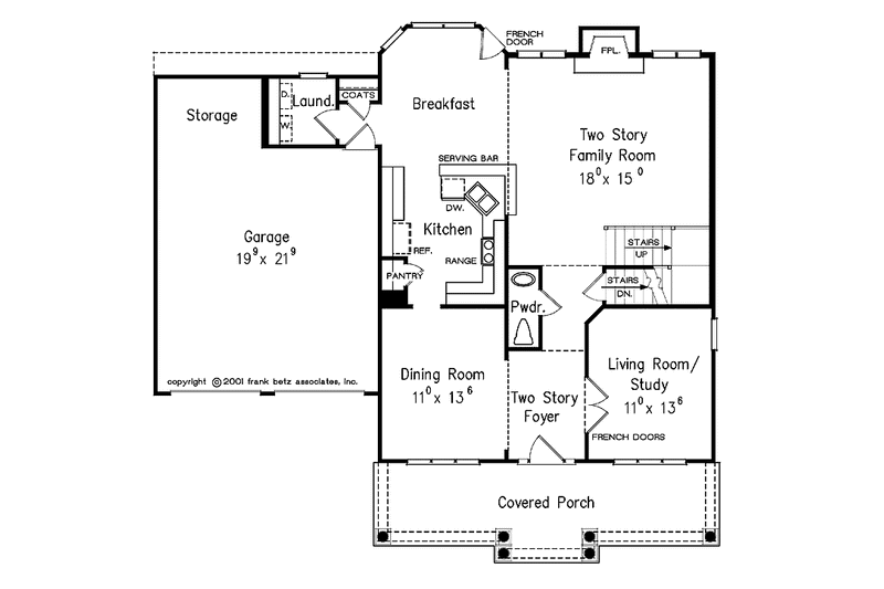 House Plan Design - Floor Plan - Main Floor for Colonial House Plan #927-783 - 4 bed, 2.5 bath