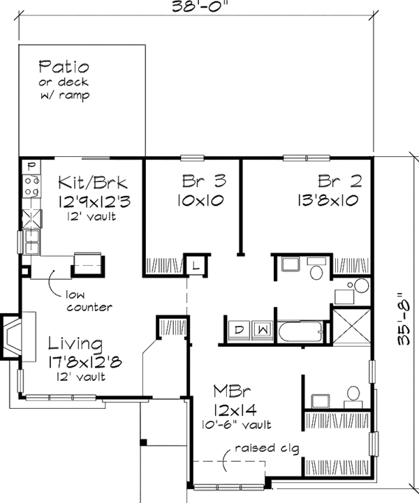 Home Plan - Ranch Floor Plan - Main Floor Plan #320-561