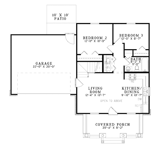 House Design - Traditional Floor Plan - Main Floor Plan #17-3263