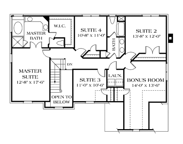 Home Plan - Country Floor Plan - Upper Floor Plan #453-489