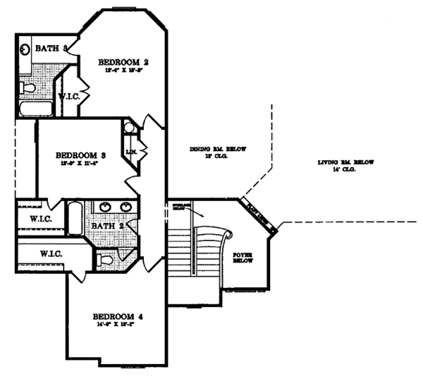 Dream House Plan - Victorian Floor Plan - Upper Floor Plan #952-55