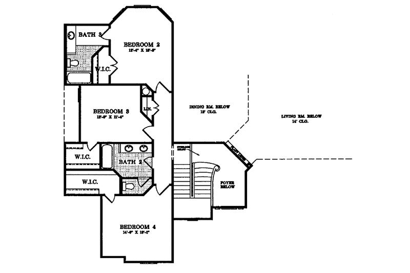 Dream House Plan - Floor Plan - Upper Floor for Victorian House Plan #952-55 - 4 bed, 3.5 bath