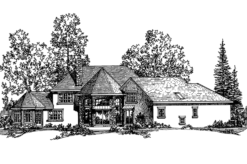 Dream House Plan - Exterior - Rear Elevation for Traditional House Plan #1016-56 - 5 bed, 3 bath