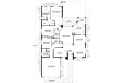 Mediterranean Style House Plan - 4 Beds 3 Baths 2394 Sq/Ft Plan #420-268 