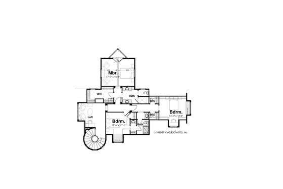 Floor Plan - Upper Floor for Craftsman House Plan #928-244 - 3 bed, 2.5 bath