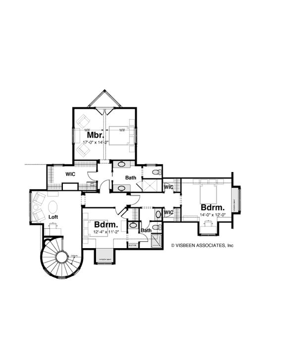 Home Plan - Craftsman Floor Plan - Upper Floor Plan #928-244