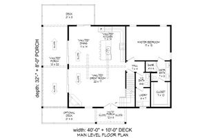 Floor Plan - Main Floor for Traditional House Plan #932-509 - 3 bed, 2.5 bath