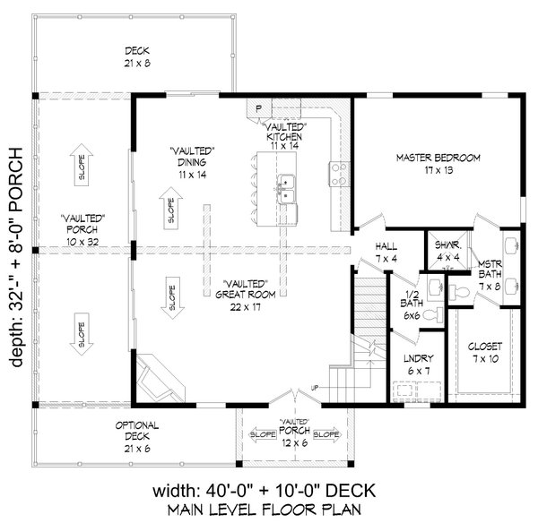 Traditional Floor Plan - Main Floor Plan #932-509