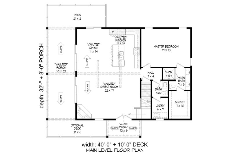 House Design - Floor Plan - Main Floor for Traditional House Plan #932-509 - 3 bed, 2.5 bath