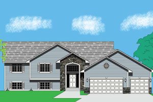 House Blueprint - Traditional Exterior - Front Elevation Plan #981-1