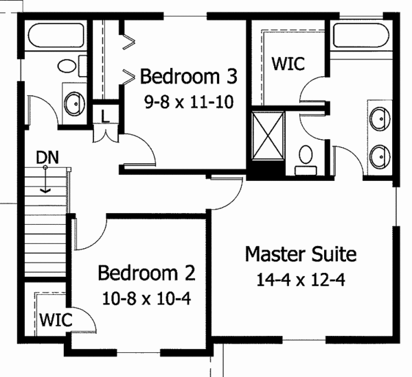 Dream House Plan - Country Floor Plan - Upper Floor Plan #51-811