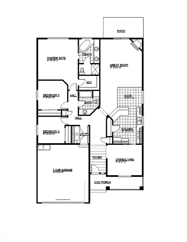 Architectural House Design - Craftsman Floor Plan - Main Floor Plan #569-18