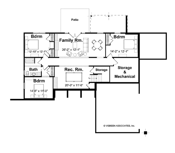 Home Plan - Bungalow Floor Plan - Lower Floor Plan #928-202
