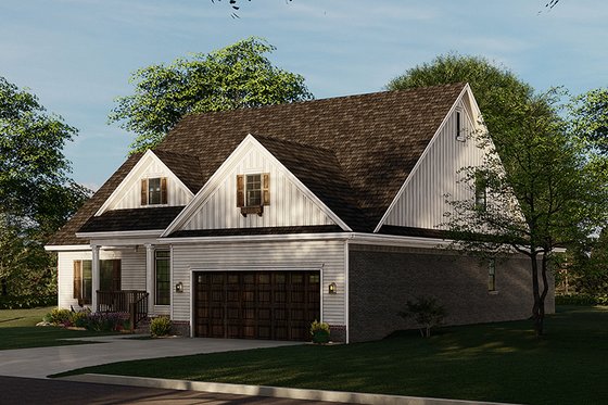 Exterior - Front Elevation 3 for Country House Plan #17-647 - 3 bed, 2 bath