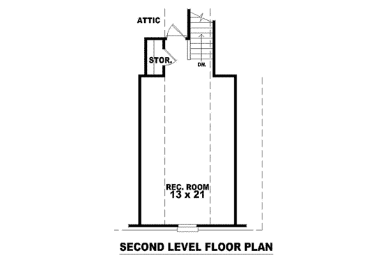 Floor Plan - Upper Floor for Traditional House Plan #81-895 - 3 bed, 2 bath