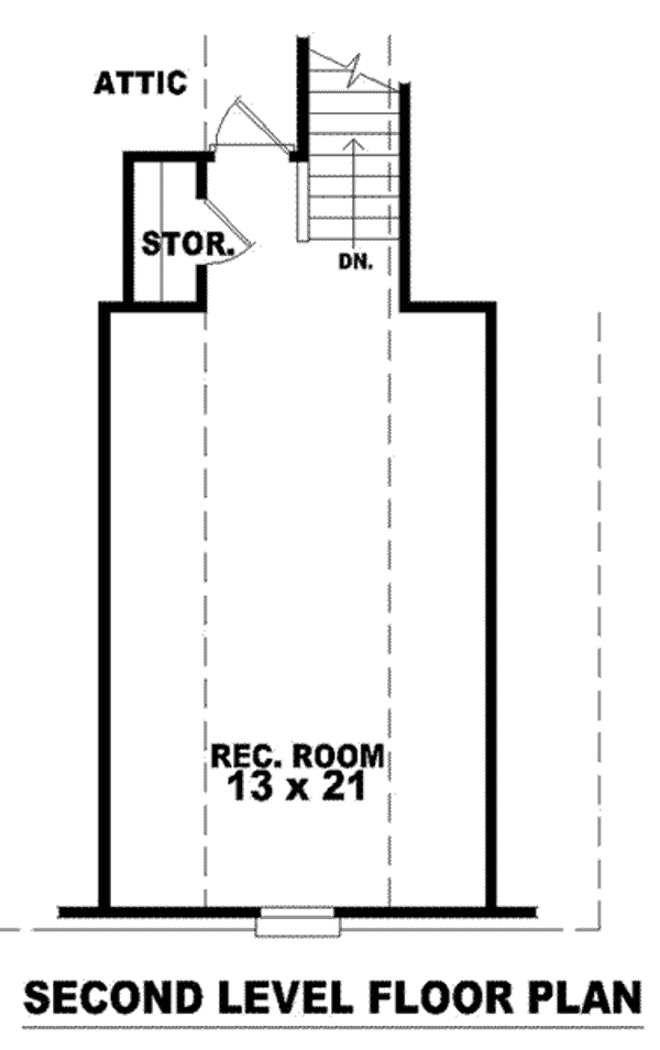 Floor Plan - Upper Floor for Traditional House Plan #81-895 - 3 bed, 2 bath