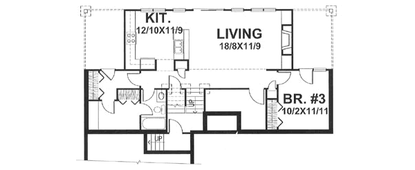 Modern Floor Plan - Lower Floor Plan #50-119