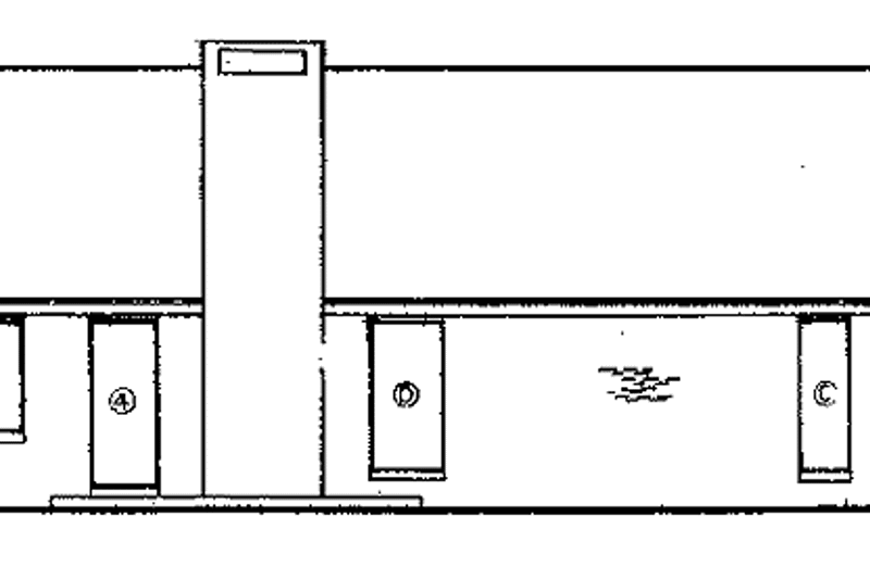 Dream House Plan - Exterior - Rear Elevation for Ranch House Plan #45-430 - 3 bed, 2 bath