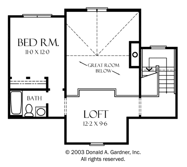 House Plan Design - Craftsman Floor Plan - Upper Floor Plan #929-933