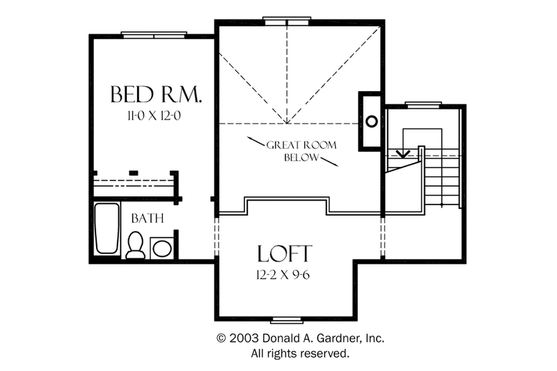 Home Plan - Floor Plan - Upper Floor for Craftsman House Plan #929-933 - 3 bed, 3 bath