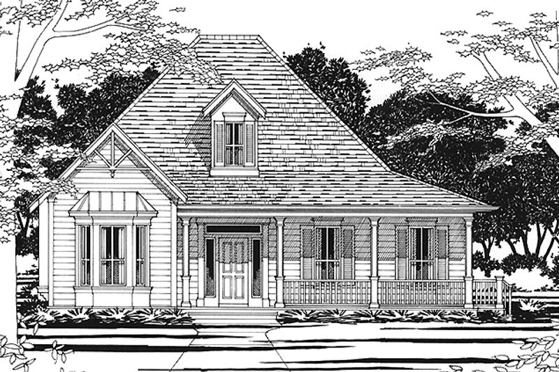 Architectural House Design - Country Exterior - Front Elevation Plan #472-388